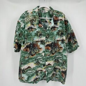 Aloha Republic Men Hawaiian Shirt 3XL Tropical Palm Tree Made in Hawaii Vacation